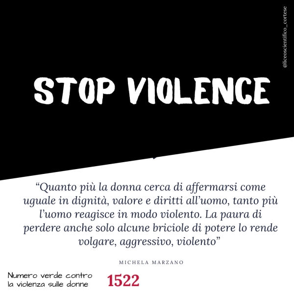 Il Liceo Cortese per la campagna mondiale contro la violenza sulle donne